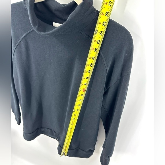 Varley Morrison High Neck Sweatshirt Womens Size S Boxy Pullover Draw Cord Black - Picture 10 of 11